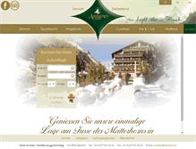 Tablet Screenshot of hotel-antares.ch
